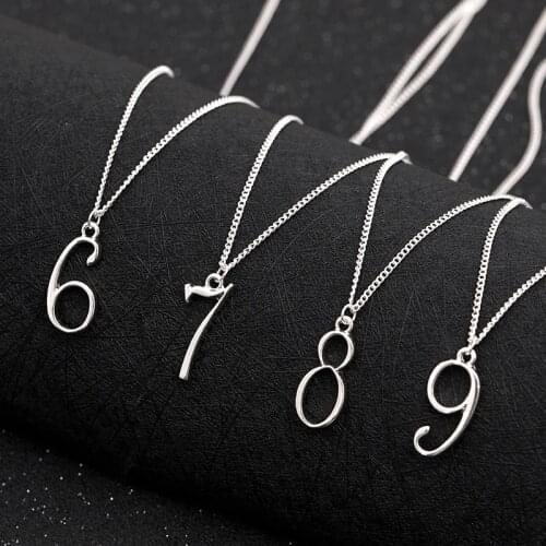 30 Digital Roman Arabic Numeral Sign time chain Necklace Numbers name symbol Logo Necklace Family Friend Birthday date Jewelry