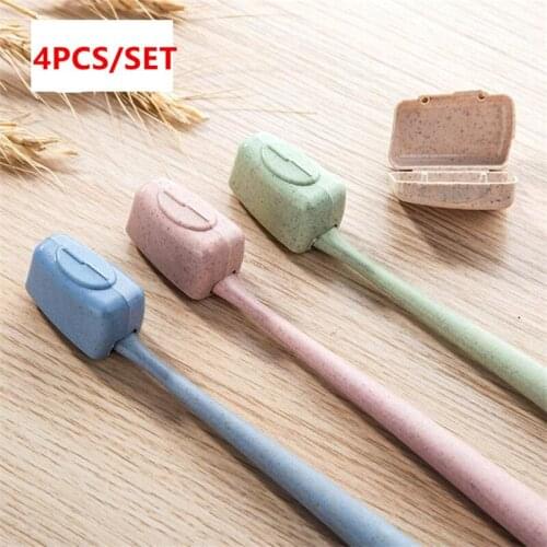 4Pcs Portable Tooth Brush Cover Holder Toothbrush Headgear Travel Hiking Camping Brush Cap Hygiene Case Bathroom Accessories