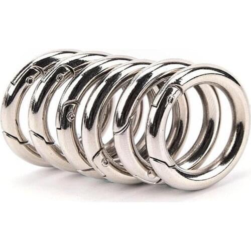 6Pcs Backpack Keychain Round Carabiner Spring Snap Keychain Hook Clip Carabiner Climbing Buckle Outdoor Hooks Snap Spring