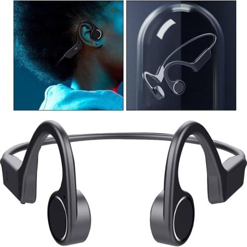 Open Ear Bluetooth Neckband Earphone Bone Conduction with Mic Earbuds Playtime 6H Long Standby
