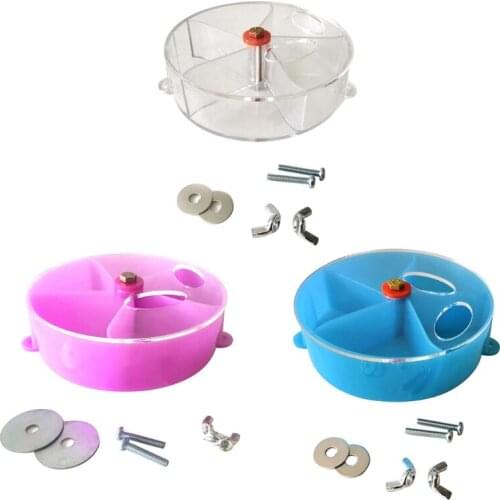 Bird Foraging Toys Parrot Food Feeder Rotation Wheel Training Toys Intelligence Growth Cage Pecking Toy Accessories