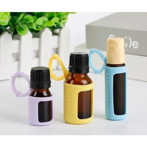 Home Organizer Silicone Protective Carrying Holder Case Essential Oil Bottle Protective Cover Storage Holder Bottle Accessories