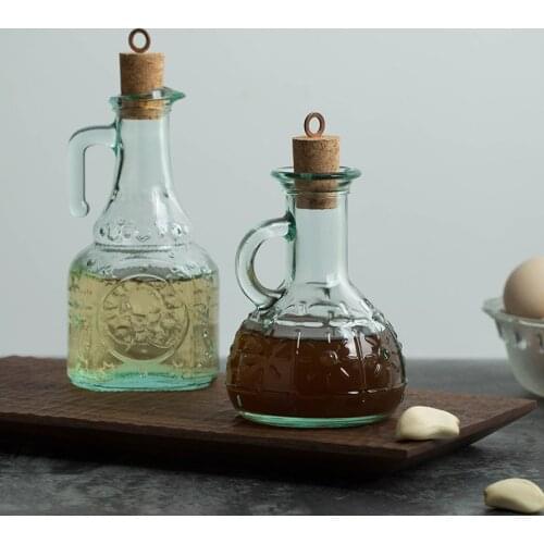 European-style household oil bottle glass bottle kitchen large-capacity soy sauce vinegar bottle household sub-bottling