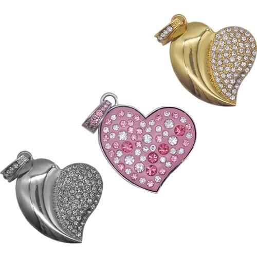 USB 2.0 flash drive Golden Love Lover Necklace U disk 4GB 8GB 16GB 32GB 64GB creative personality flash drive memory stick Gift