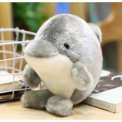 Like Real Marine Animals Plush Toys Round Cute Lifelike Dolphin Whale Stuffed Dolls Gifts For Kids Boy Girls
