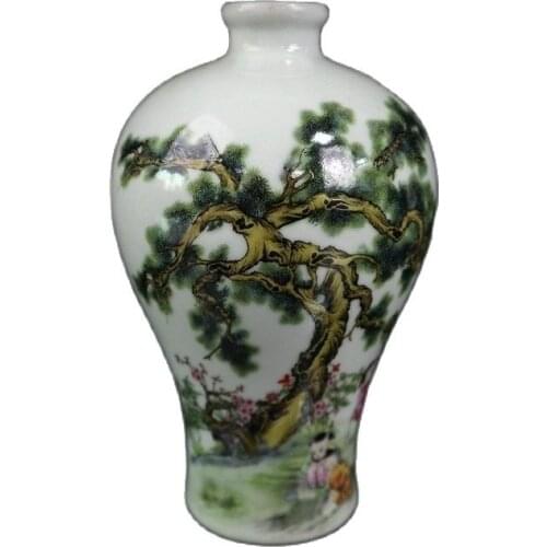 Chinese Old Porcelain Pink Sanyang Kaitai Plum Vase