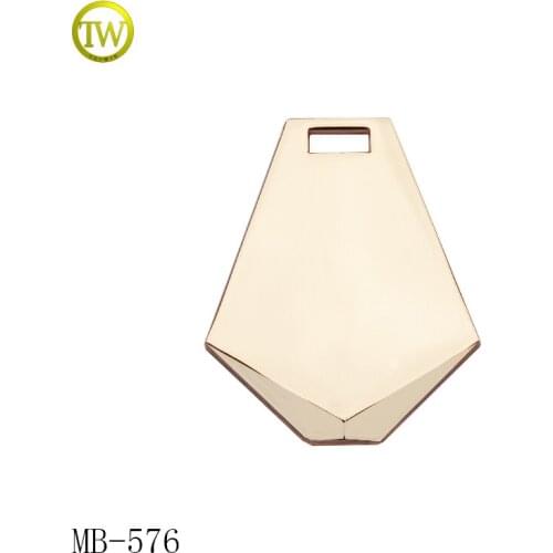 MC576 custom handbag metal hang tag metal logo label for bags