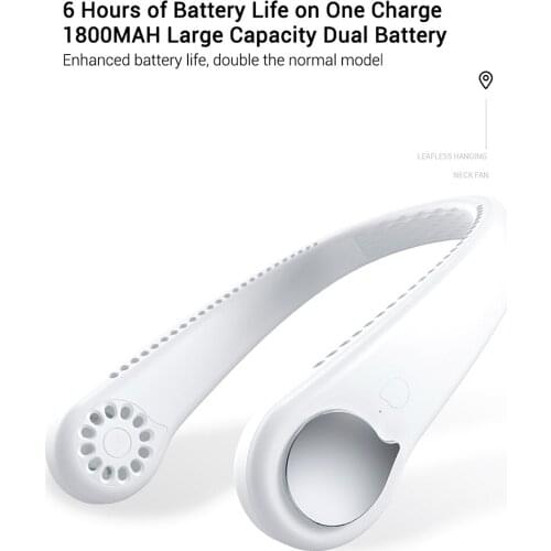 Micro USB Portable Hanging Neck Fan With Rechargeable Battery Ultra Quiet Electric Handheld Air Cooler Cooling Fan