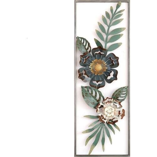 Minimalist Wrought Iron Wall Hanging Flower Decoration Crafts Hotel Home Wall Sofa Background Mural Birds 3D Wall Sticker Decor