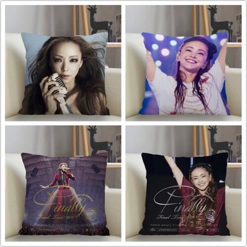 Musife Namie Amuro Pillowcase Custom Square Pillow Cover Case Zipper Pillowcase 35*35,40*40,45*45cm Drop Shipping