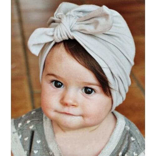 New Baby Girls Hat Cotton Turban Hat Infant Photography Props Kids Beanie Accessories Baby Cap for Girls