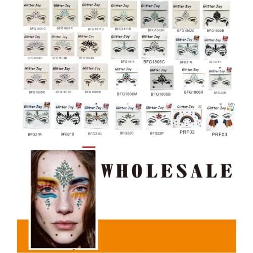 WHOLESALE 100PCS Glitter Festival Face Gem for Chic Look Christmas Party, Near Year Eve Party for Face Rock