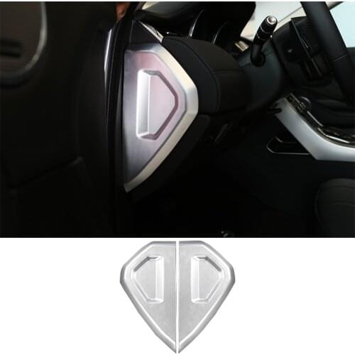 Aluminum Alloy Silver Car Dashboard Side Panel Decoration Cover Trim For Land Rover Range Rover Evoque 2012-2018 Accessories