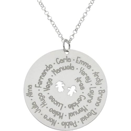 Minosilver personalized sterling silver choker with lovely student names for gift to teachers and teachers