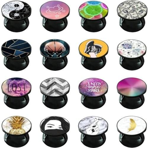 Round Finger Grip Mobile Phone Holder Expanding Stand Grip Support Anti-Fall Foldable Universal for Smartphones