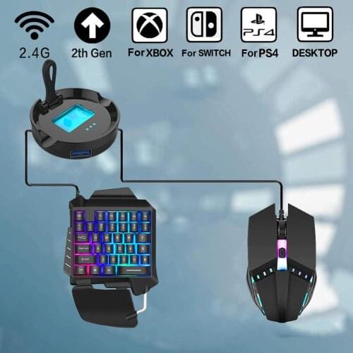 One-handed Ergonomic Wired Gaming Keypad Mouse Set 3-in-1 Bluetooth Gaming Keyboard For PUBG Mobile Phone Games