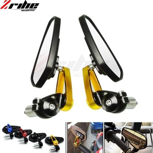Universal Motorcycle Moto 7/8" 22mm Handle Bar End Rearview Side Mirror Motorbike Scooters Rearview Mirror Side View Cafe Racer