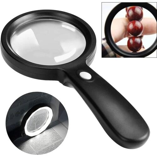 Lighted Magnifying Glass 10X Lens with Light for Inspection Jewelry Science