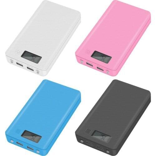 5V 2A LCD Digital Display 6x18650 Case Power Bank Shell Portable External Box without Battery Powerbank 18650 Protector QW
