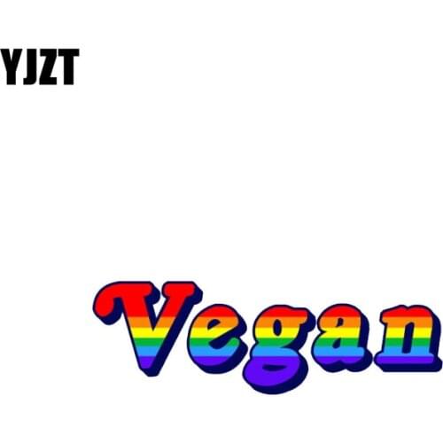 YJZT 11.8CM*3.8CM Reflective Car Sticker Gay Vegan Personality Funny Decal 12-0970