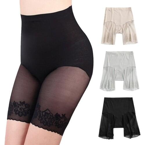 WomenS Seamless Underwear Shorts, Petticoat Shorts, High-Waisted Boy Shorts, Lace Mid-Thigh Leggings, Elastic Non-Slip Leggings