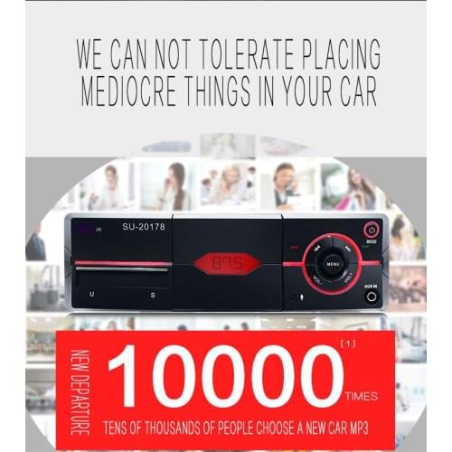 1 Din USB Bluetooth Car MP3 Player Audio with Phone Holder Black Car Stereo SD AUX FM Receiver MP3 Music Player Free Shipping