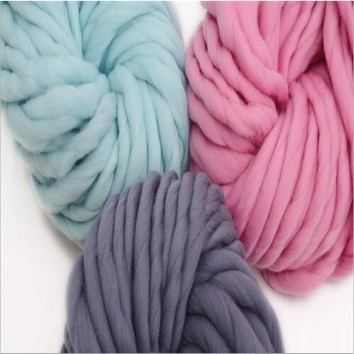 1kg/4pcs/lot bulky yarn chunky yarn for hand knitting blanket super chunky 1kg