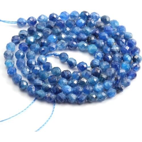 2021 Natural Stone High-quality Sliced Kyanite Beads3mm Small Round Loose Stones Beads DIY Bracelet Necklace Jewelry Accessories