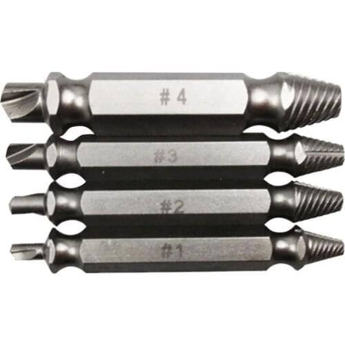 4 Pieces Broken Screw Bolt Stud Remover Extractor Easy Out Reverse Set