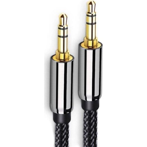 5pcs 3.5 mm Jack Aux Cable 3.5mm Male To Male Stereo Plug Braid Audio Cables Gold Plated For Headphone 0.5m 1m 1.5m 2m 3m 5M