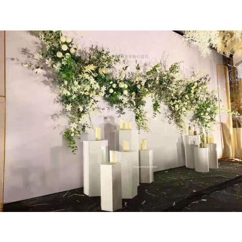 5pcs/set)Extreme High Quality Luxury white Plated Dessert Table for Outdoor Wedding backdrop group decoration senyu2407