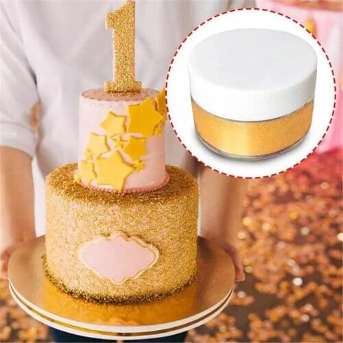 5g Edible Flash Glitter Golden Silver Powder Cake Biscuit Decor Baking Supply