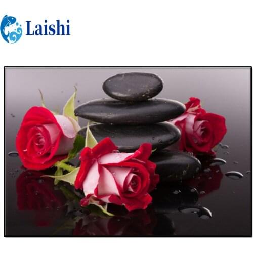 5D DIY Zen, stones, roses Diamond Painting Cross Stitch Kits Embroidery Full Mosaic Rhinestone Craft Lovers for Home Decor