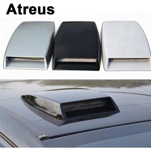 Atreus Carbon Fiber Car Decorative Air Flow Vent Cover Hood Stickers For Mitsubishi ASX Suzuki Subaru Acura Jeep Renegade Fiat
