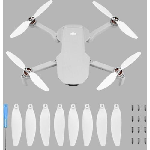 2 Pair White Propeller for DJI Mini 2/Mini Drone Props Replacement Low Noise Propeller Blade Spare for Mini 2/Mini Accessories