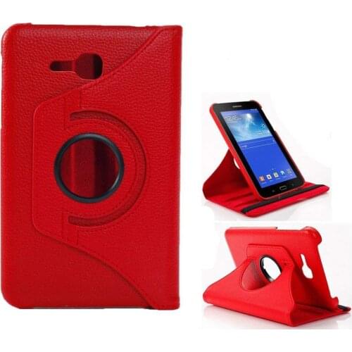 Case Cover For Samsung Tab 3 Lite 7" SM-T110 360 Degree Rotating Stand Case for Galaxy Tab E 7.0 Lite T111 T113 T116 Case Glass
