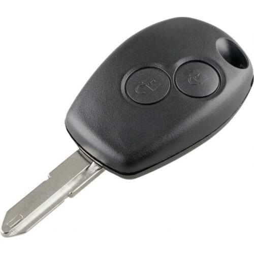 2 Buttons Car Key Shell Durable Replacement Portable Vehicle Plastic Remote Key Fob Case Cover for Renault Interior Accessories