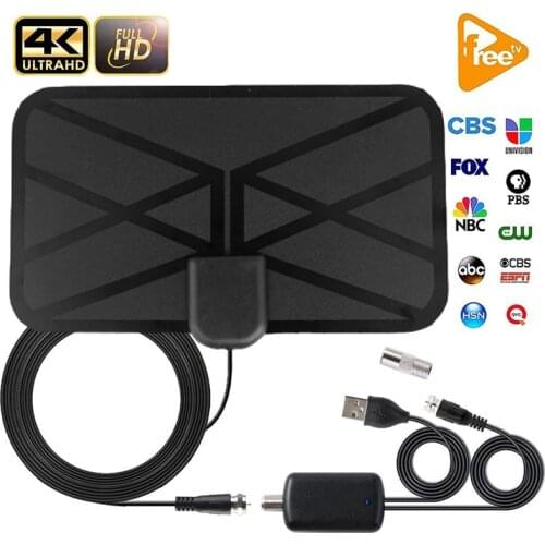 Hengshanlao Digital HDTV Antenna Iindoor 1500 miles with Amplifier Signal Booster DVB-T2 ISDB Satellite Dish receiver TV Aerial