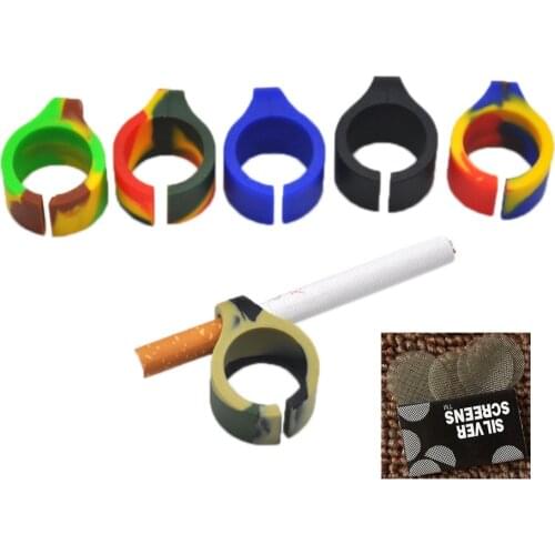 1Pcs Creative fashion New Design Silicone Ring Finger Hand Rack Cigarette Holder For Regular smoking Accessories
