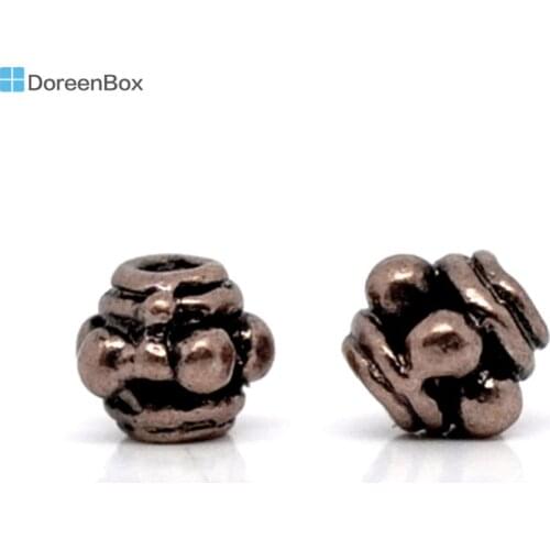 Doreen Box hot- 300 Copper Tone Tiny Bumpy Spacer Beads 3.5x3.5mm (B10114)
