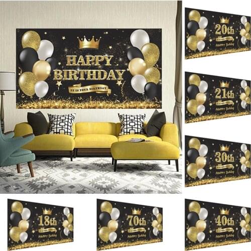 Birthday Background Decor Happy Birthday Party Decor 18th 20th 21th 30th 40th 50th 60th 70th Birthday Party Supplies