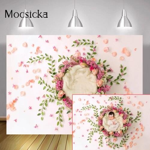 Photography Newborn Baby Kid Portrait Backdrop Photoshoot Children Floral Flowers Birthday Art Background Photo Studio Photocall