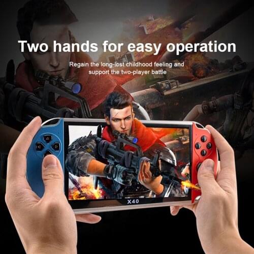 X40 Video Game 7.1 Inch LCD Portable Handheld Retro Game Console Video MP4 Player TF Card For GBA / NES 3000 Games