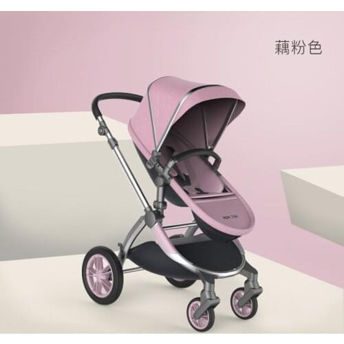 Luxury Baby Stroller High-Landscape Pram Portable Folding baby Carriage for Newborn Sit and Lie Stroller Aluminum Tube