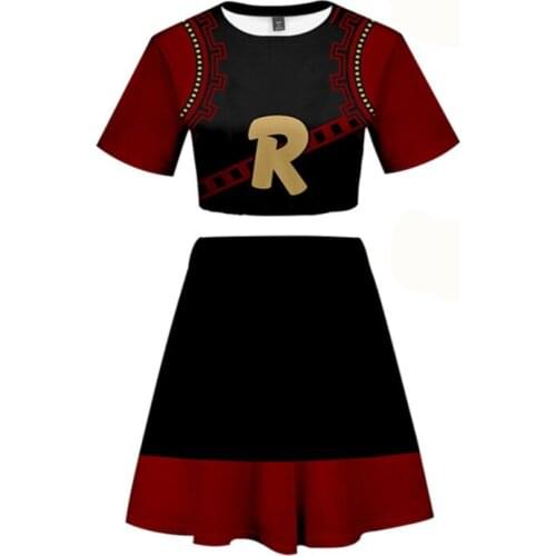 Anime My Hero Academia Cosplay Costume Skirt Set Suit For Women Girls Todoroki Shoto Print Fashion Short Top + Dress Clothes
