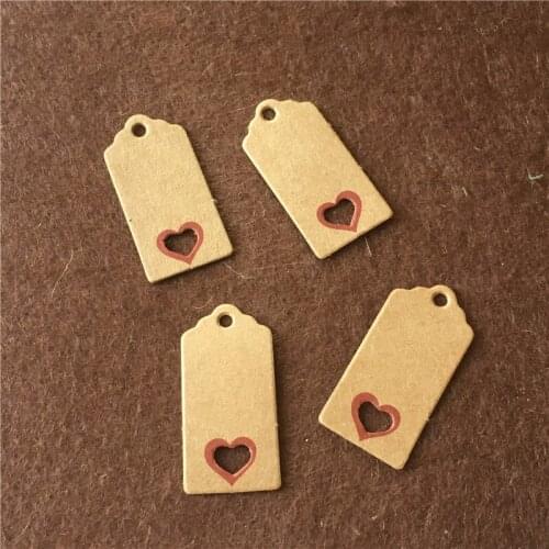100PCS Lovely Kaft Paper Tags Blank Price Labels DIY Scrapbooking Crafts Gift Hang Tag Party Favors