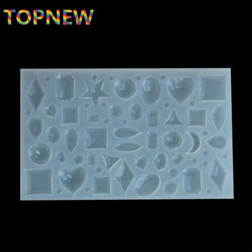 Many Kinds Of Diamonds stars rounds Shaped DIY handmade Ear Studs Pendant Epoxy silicone mould / 3D Silicone Mold