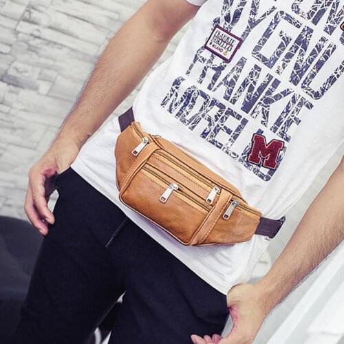 Fashion Man Woman Chest Pack Adjustable Faux Leather Large Capacity Cross Body Bag Outdoor Sports Chest Pack Bag for Daily Life