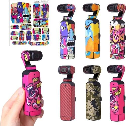 For Sunnylife PVC Skin Stickers Protective Film Scratch Proof Decals Pocket 2 Accessories Camera Handheld Gimbal Stickers