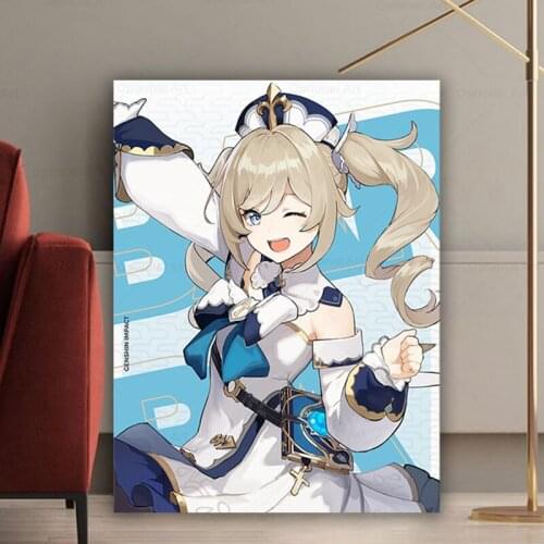 Barbara Genshin Impact Home Decor Canvas Painting Wall Pictures Living Room Decoration Art Posters Prints
